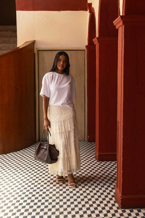 FALDA ARCADA BEIGE