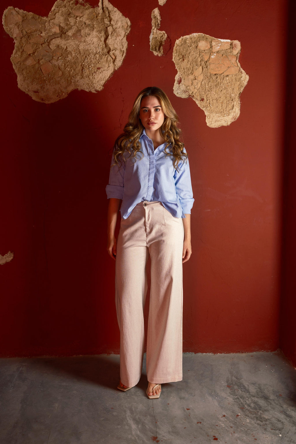 PANTALÓN LINO UNICOLOR