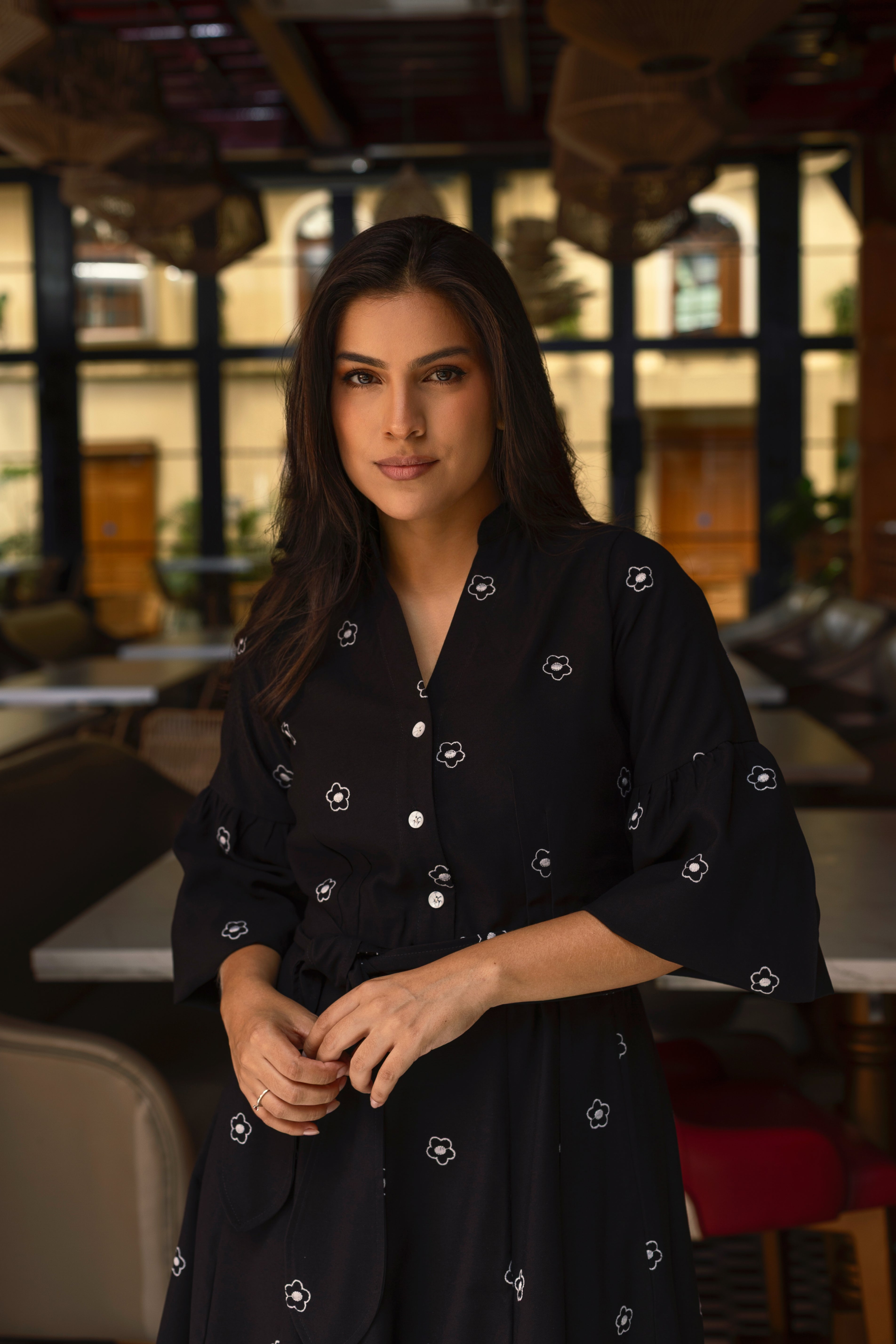VESTIDO COLONIAL NEGRO