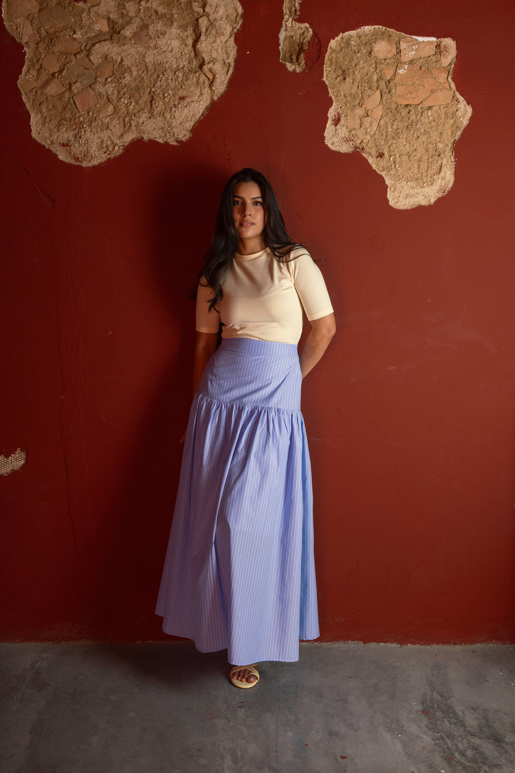 FALDA PRADO CELESTE